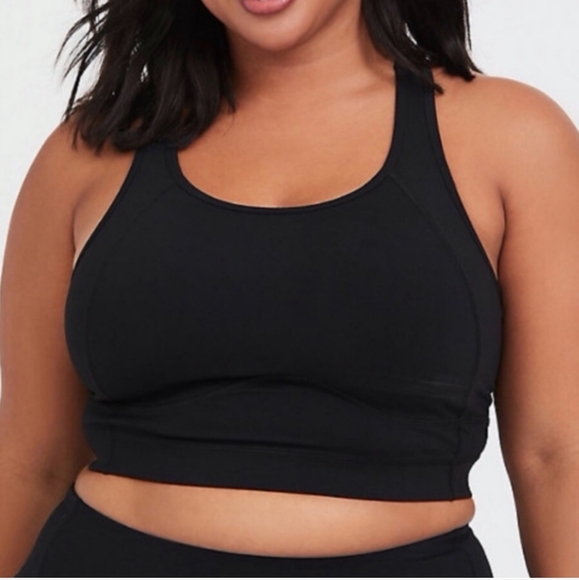 TORRID Women's Black Longline Wicking Sports Bra - Picture 1 of 7